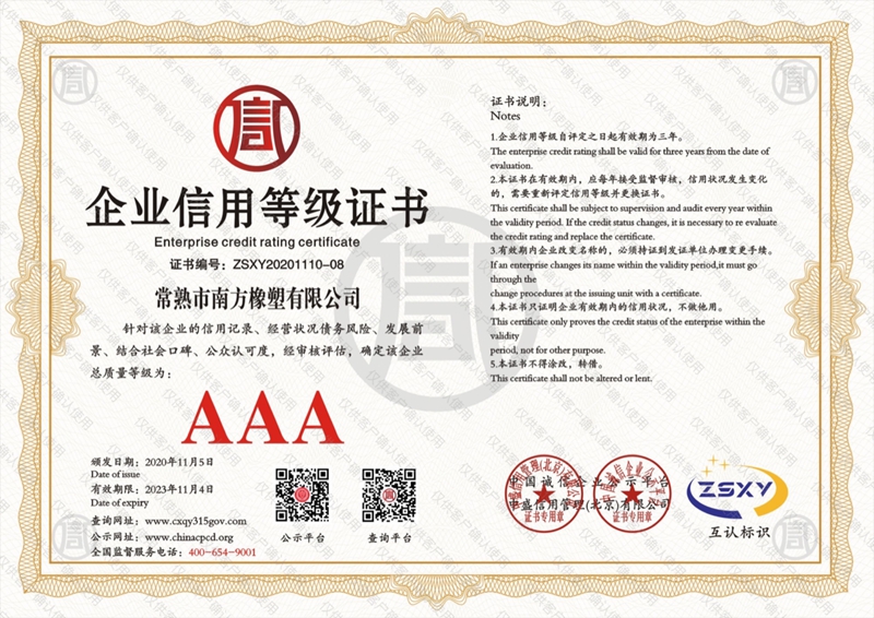 企業信用等級證書